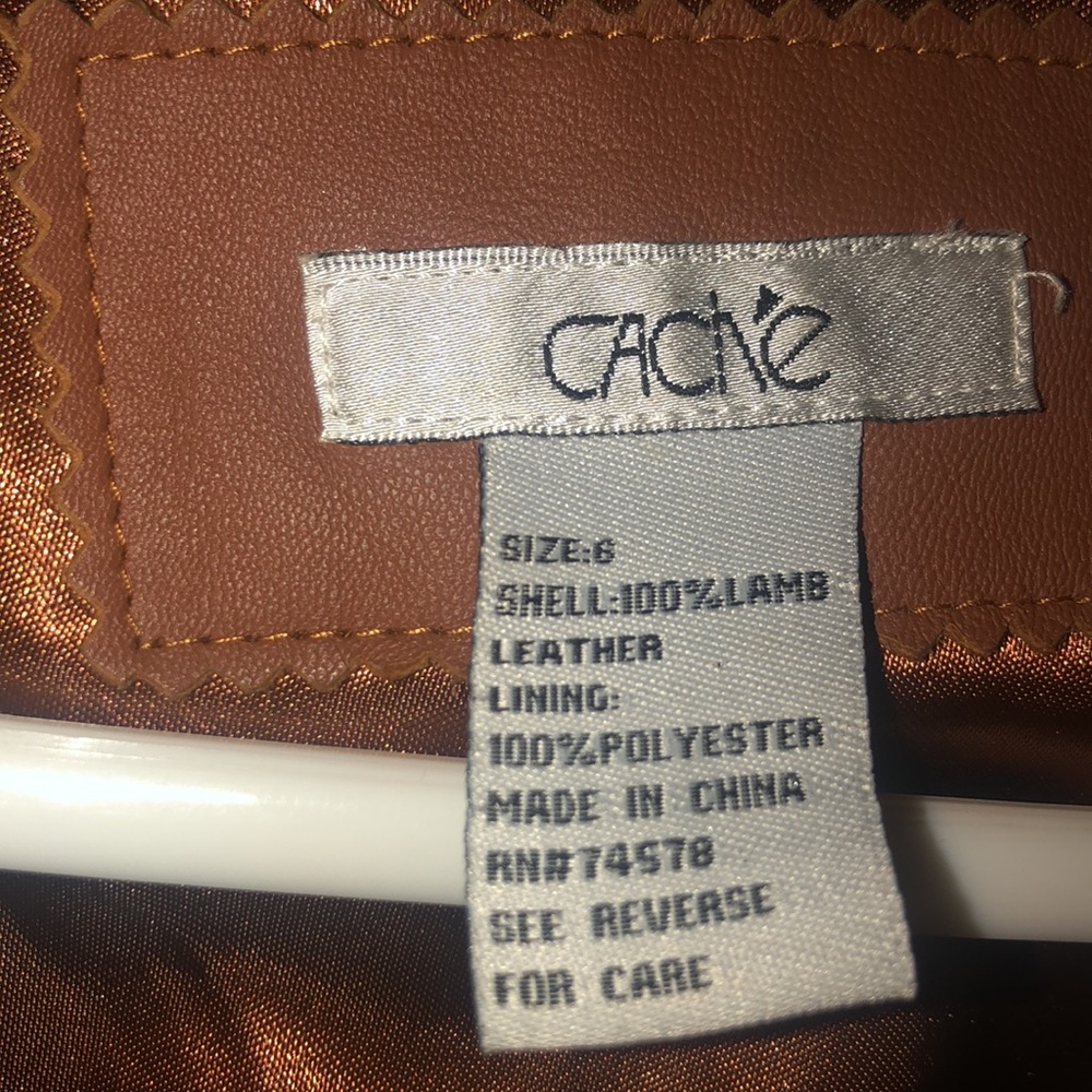 Cache Women's Tan Leather Jacket - Picture 6 of 12